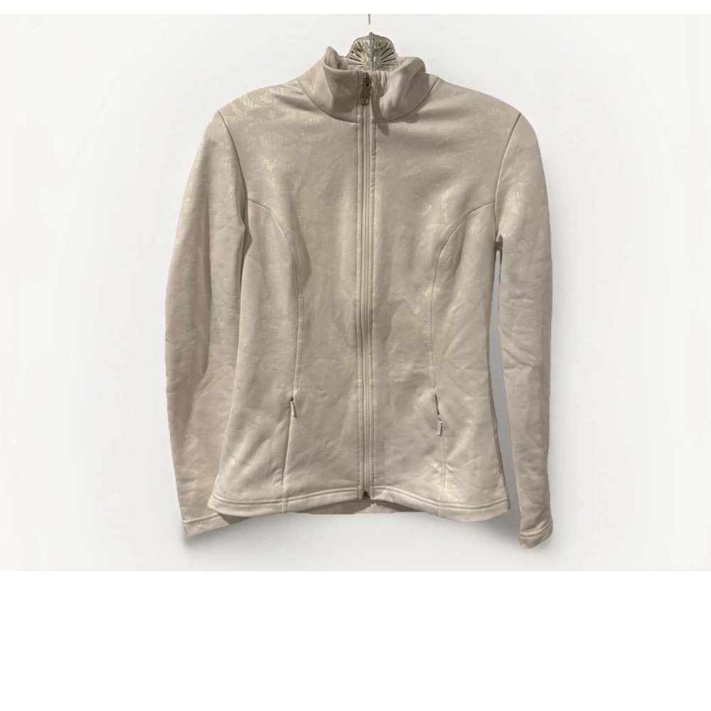 Poivre Blanc White Zip Up Jacket Medium